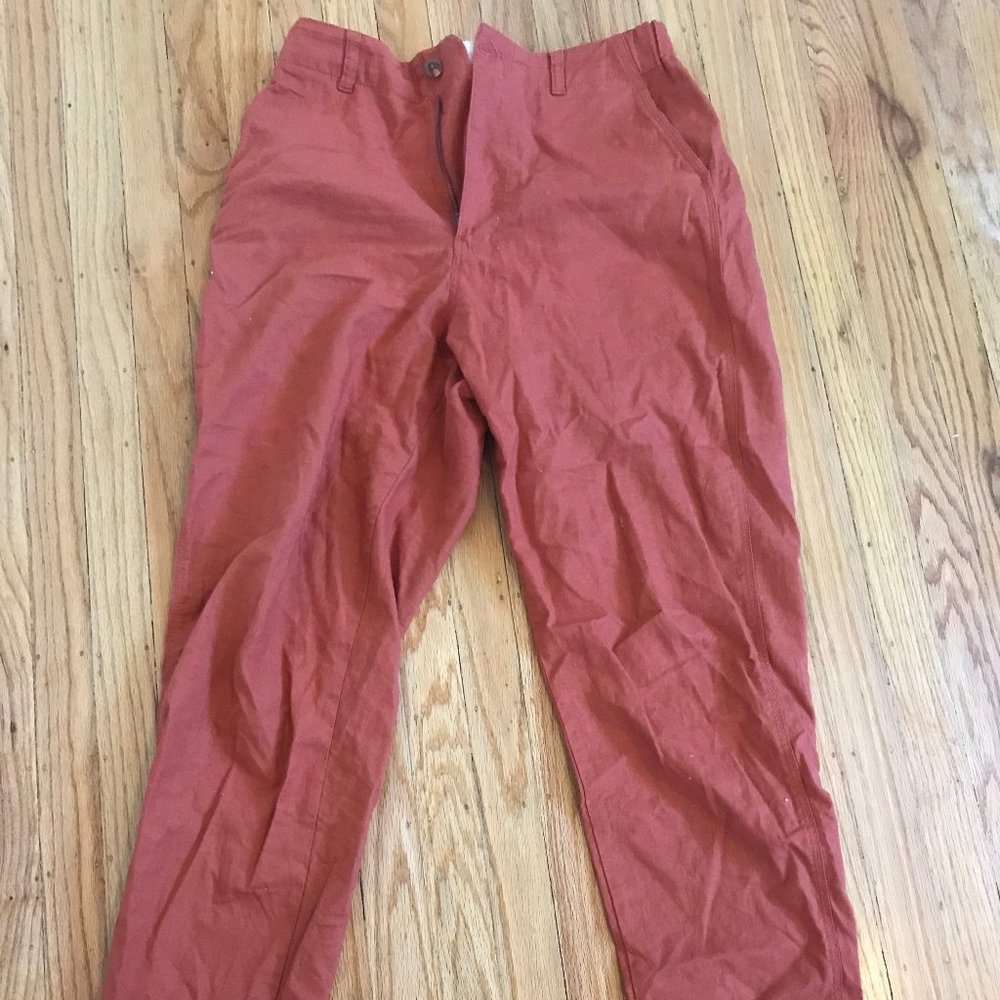 Uniqlo Women's Straight Leg Pants Rust Red
